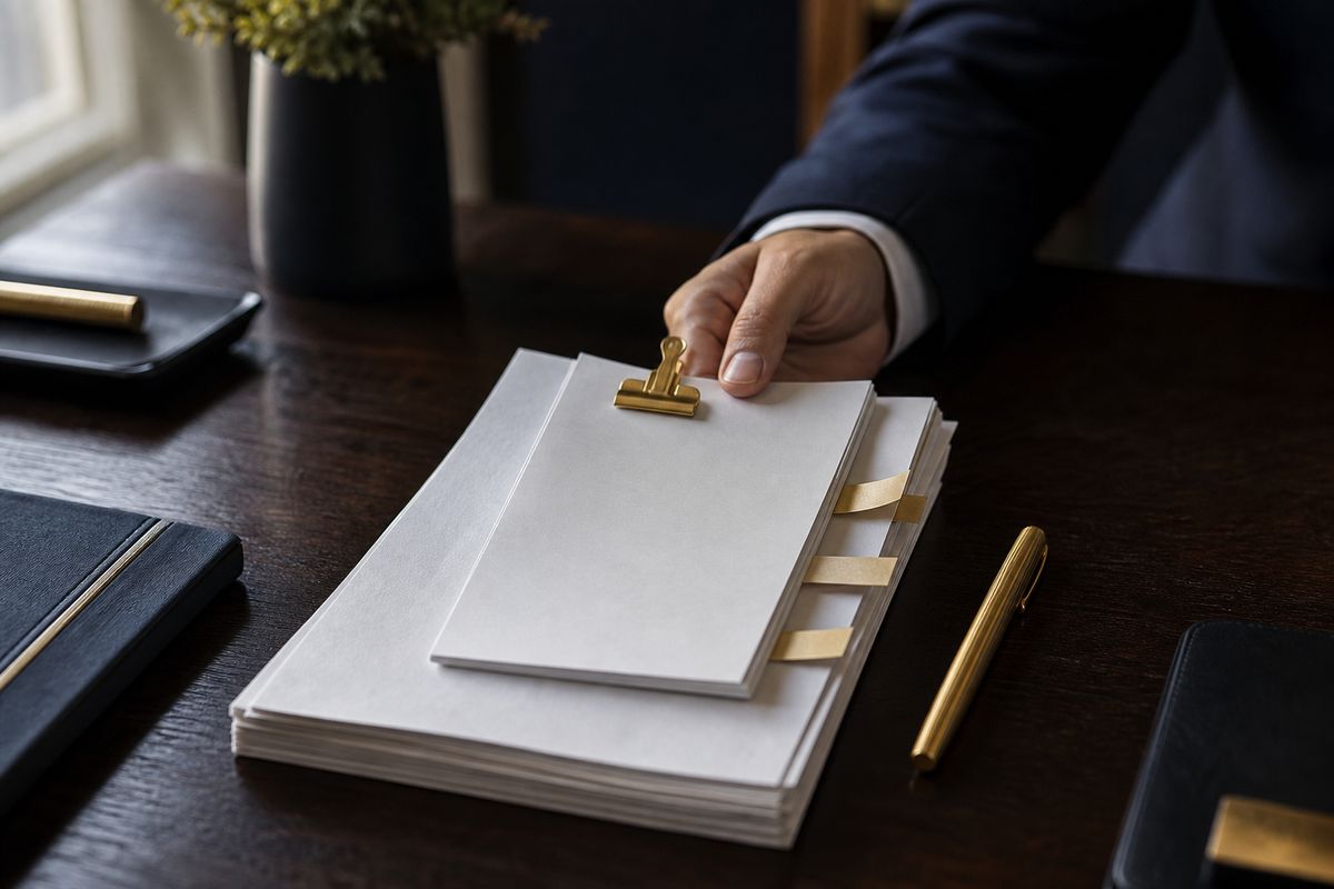 Contrato de prestação de serviços com aditivo anexado e marcações de revisão sobre a mesa